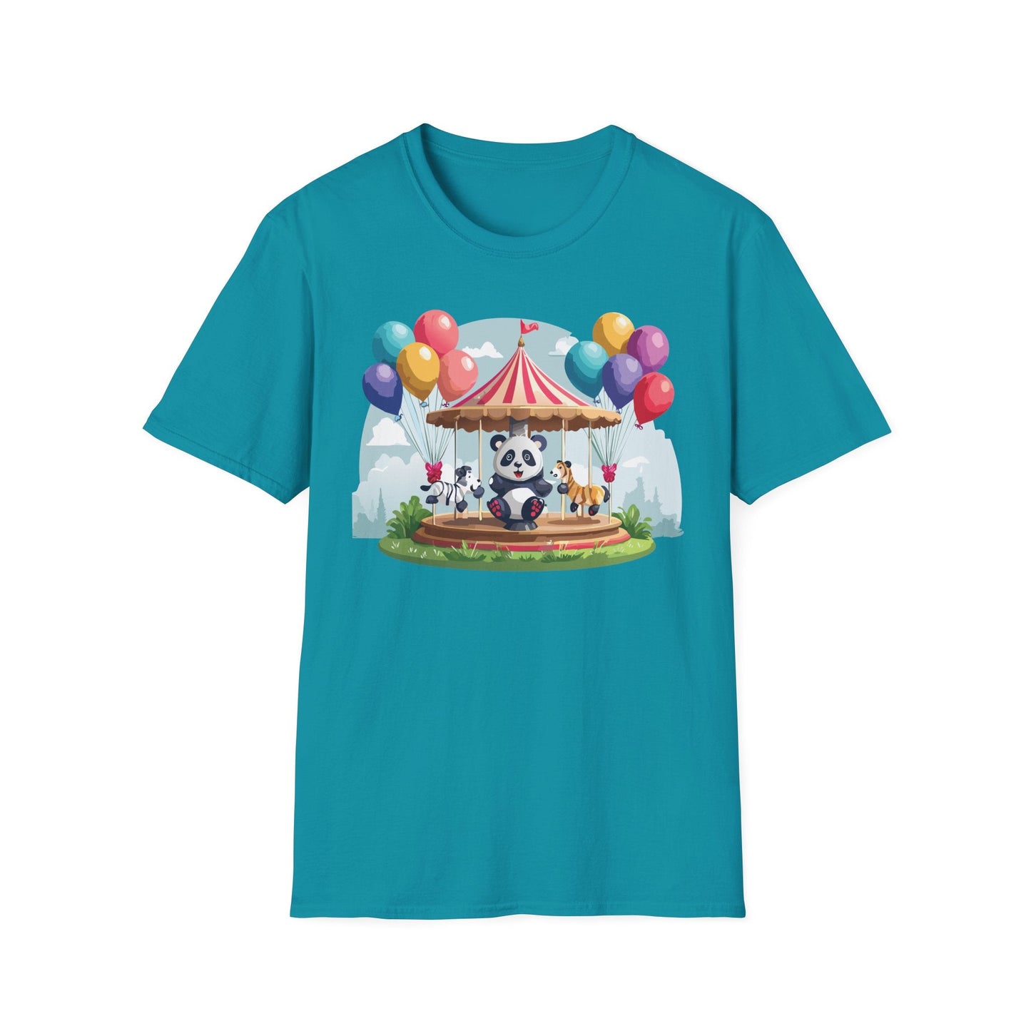 Unisex Panda Shirt Panda Tee Animal Print T Shirt Softstyle 64000 Gildan 100 Percent Ring Spun Cotton