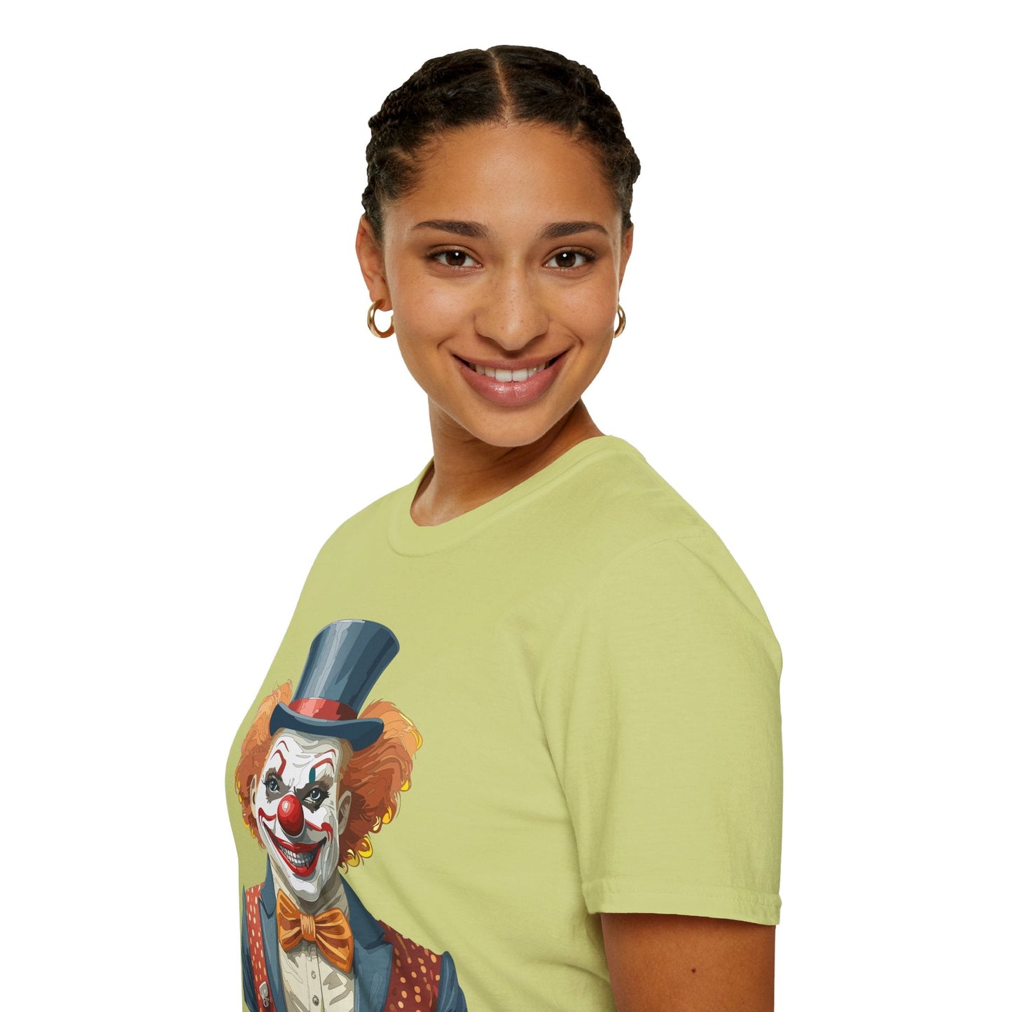 Clown Shirt, T Shirt with Clown, Funny Man Shirt, Tee Shirt with Funny Man, Circus Shirt, Shirt with Circus, Scary Man Shirt, Shirt with Scary Man