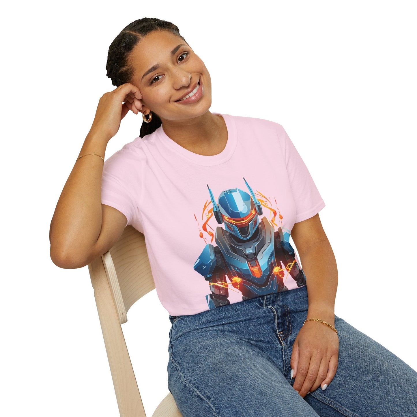 Cyborg Tee Robot Shirt Terminator Design Unisex Gildan Softstyle 64000 100 Percent Ring Spun Cotton