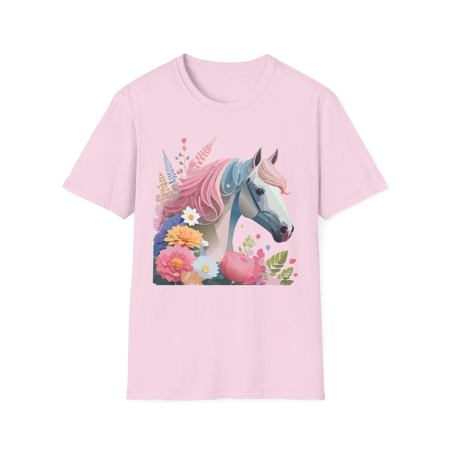 Horse Shirt Unisex Gildan Softstyle 64000 Cotton Tee With Animals