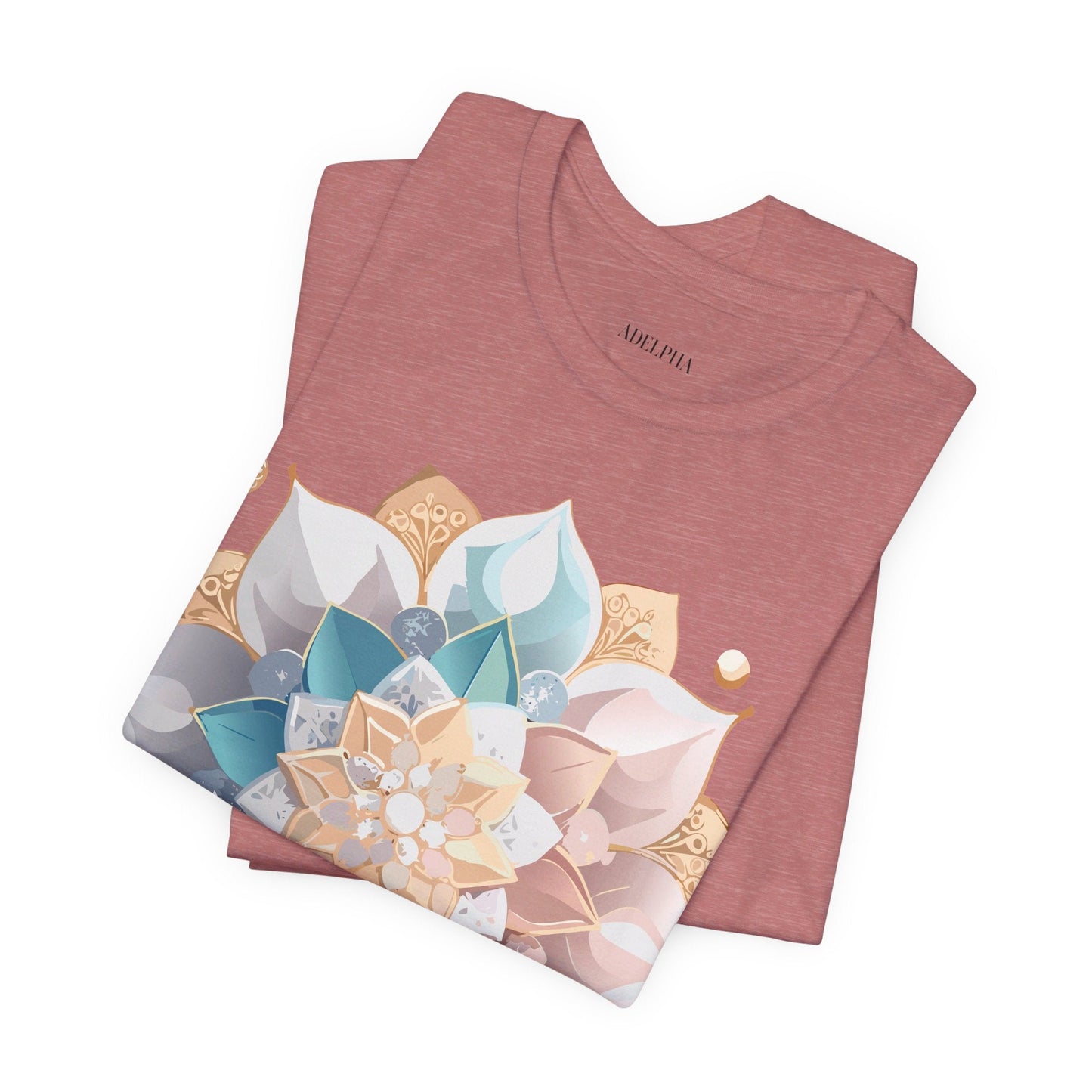 Adelpha Mandala Graphic Tee Unisex Jersey Short Sleeve Art Design Shirt Premium Comfort Wear