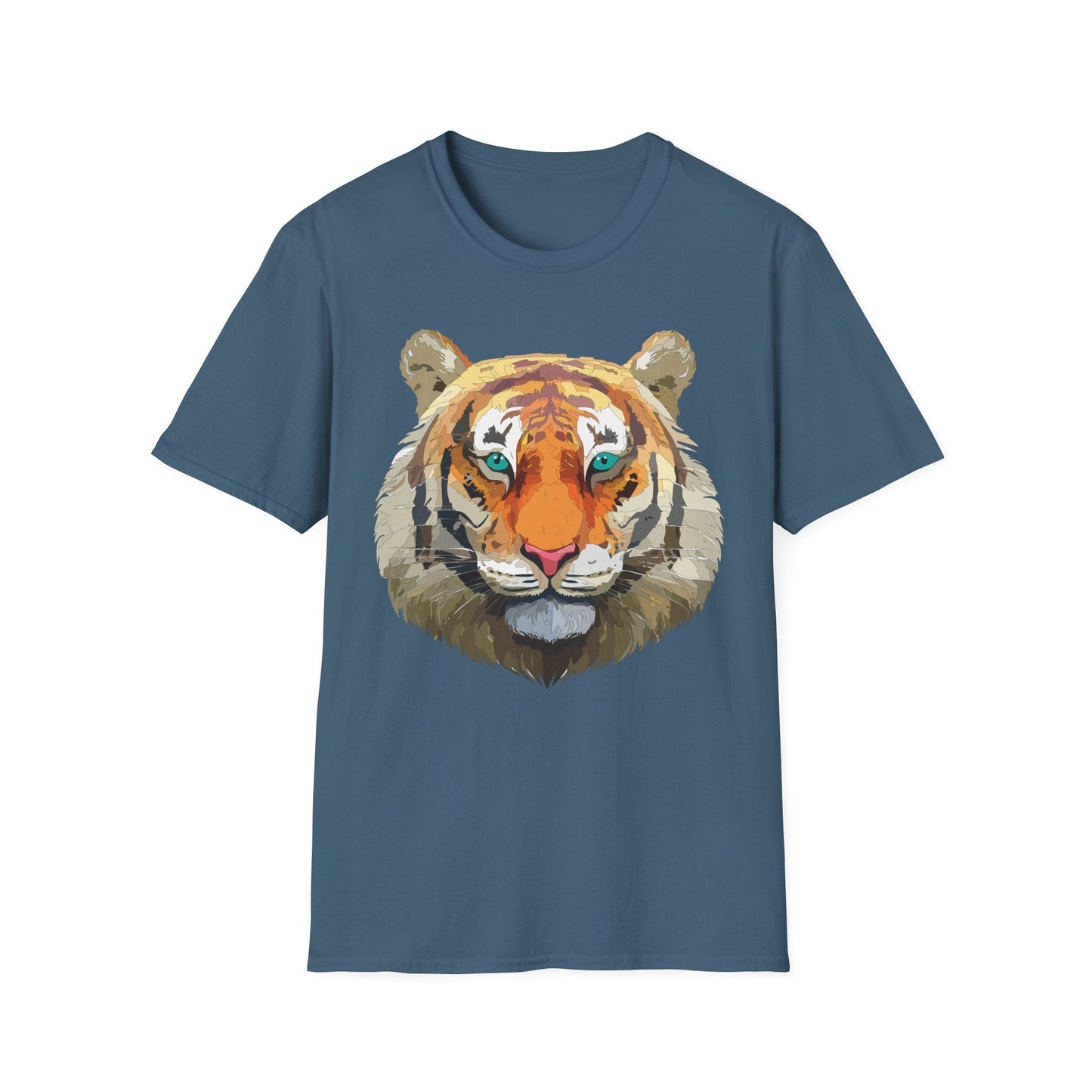 Tiger Shirt Unisex Animal Tee Gildan Softstyle 64000 Cotton Tee