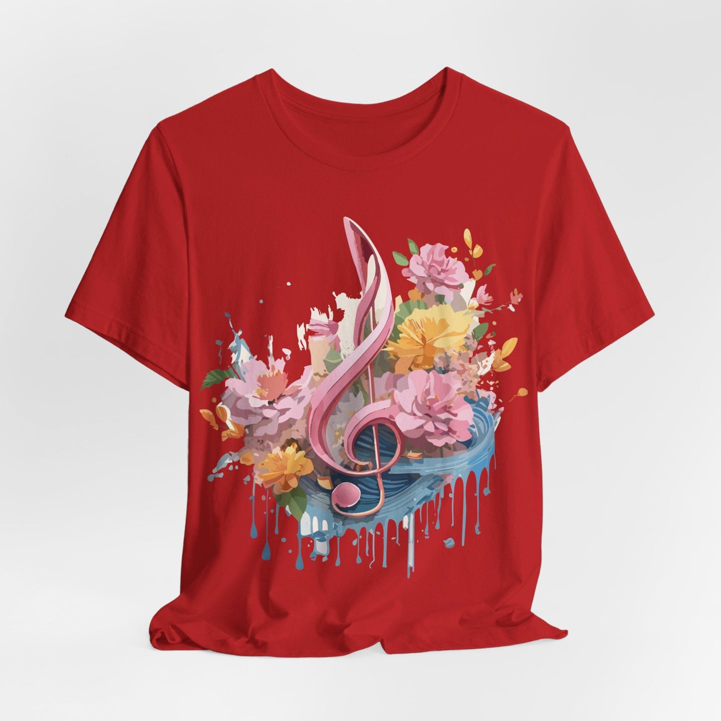 Music Graphic Unisex 100 Cotton Vintage Art with Musical Elements Tee 139