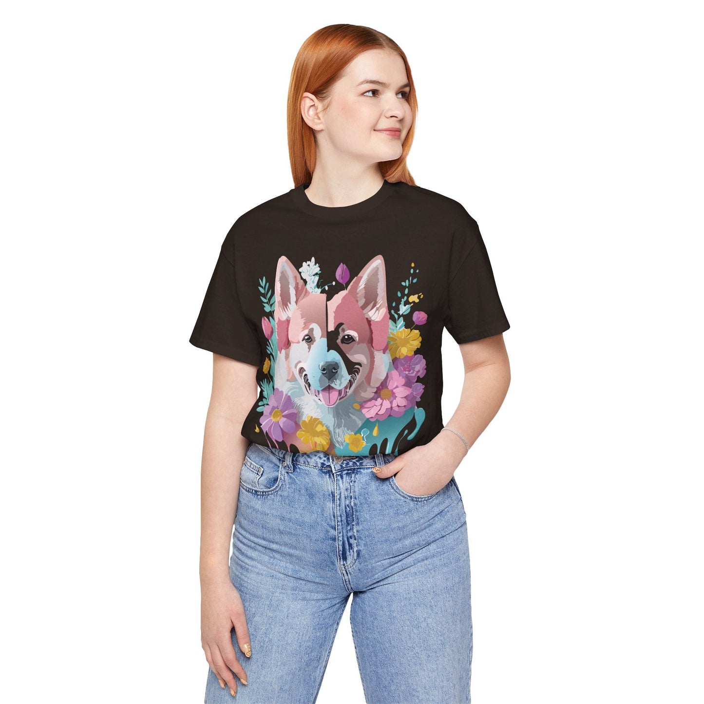 Dog Shirt Graphic Tee Unisex Short Sleeve Adelpha Art Design Vintage Inspired Artwork Edition