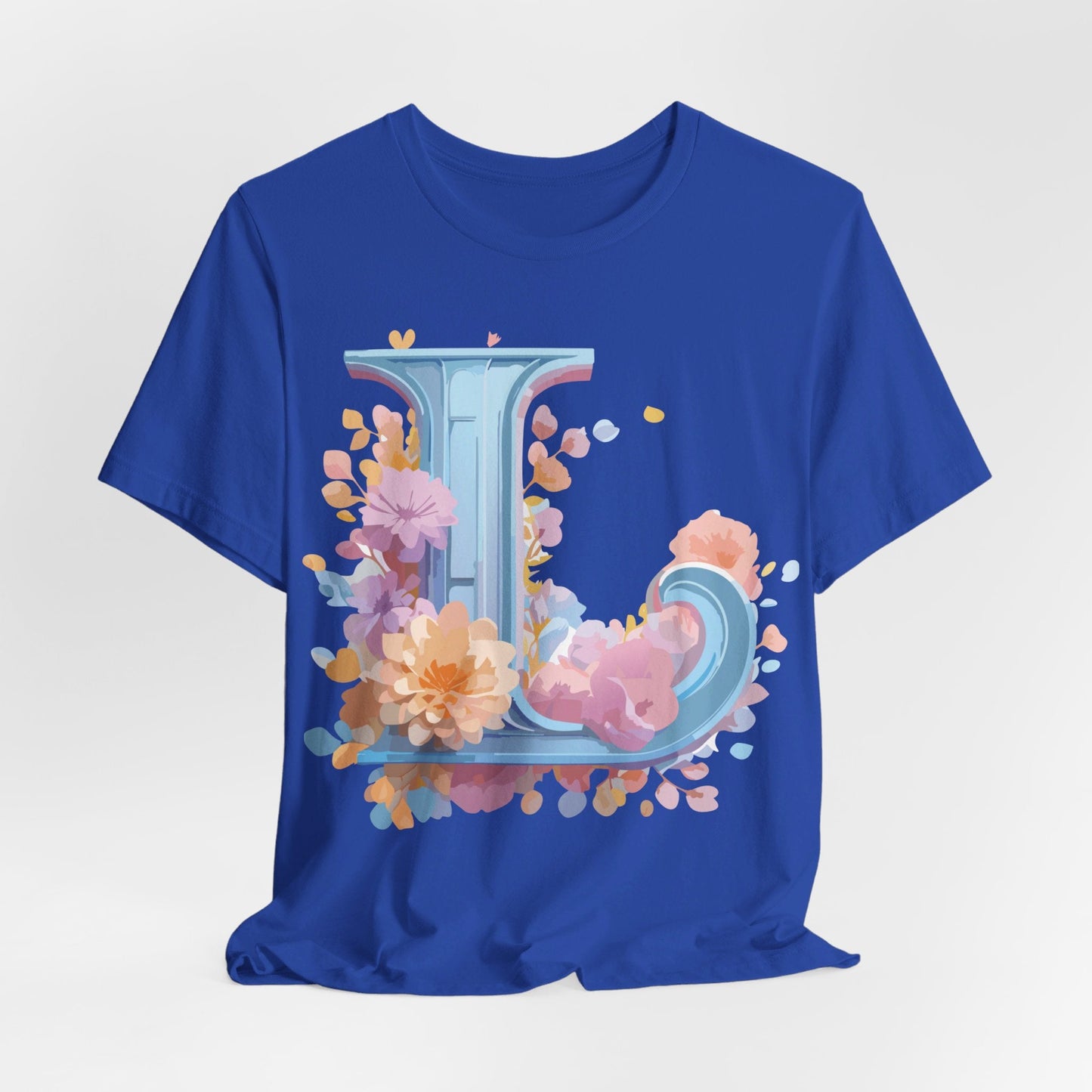 Unisex Letter L Graphic Tee Vintage Inspired Artwork Adelpha Short Sleeve Shirt Premium