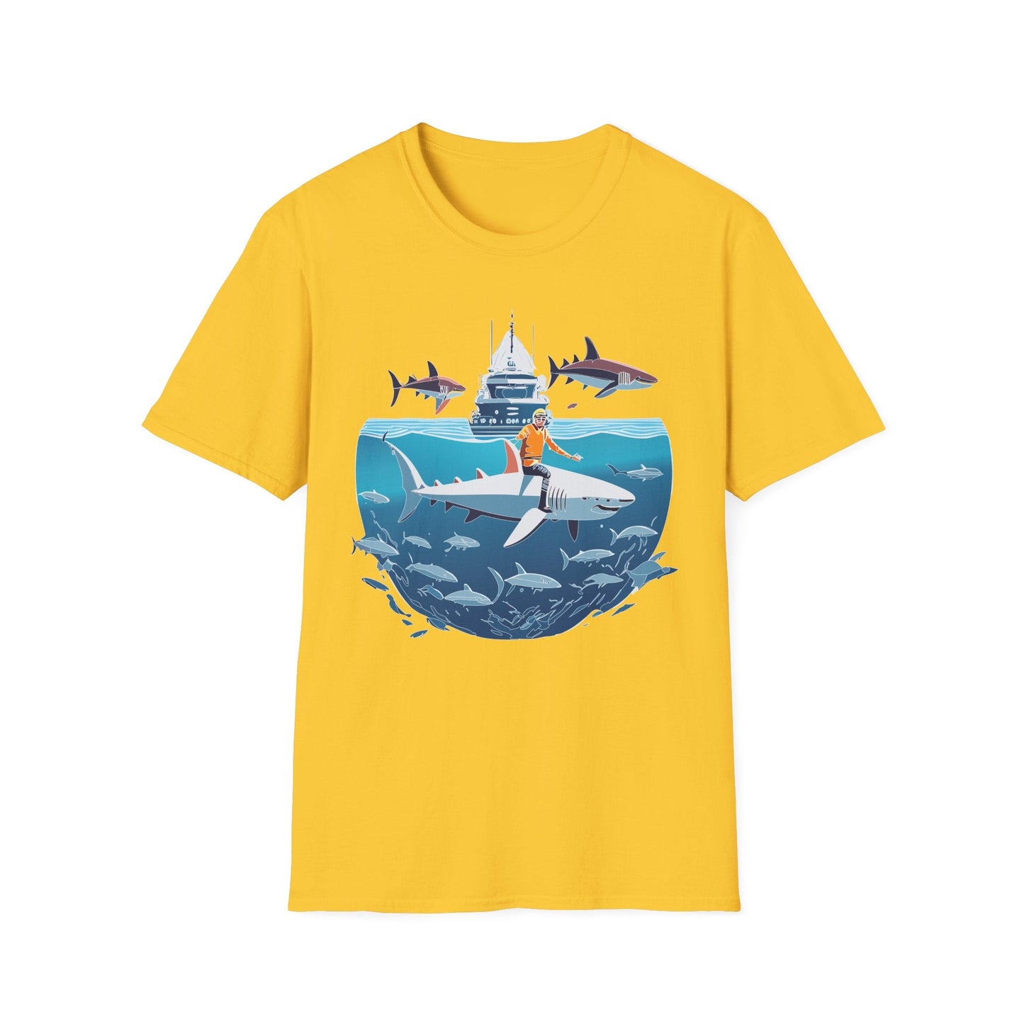 Ocean Tee Shirt Unisex Softstyle Gildan 64000 Cotton T Shirt Lightweight Casual Tee