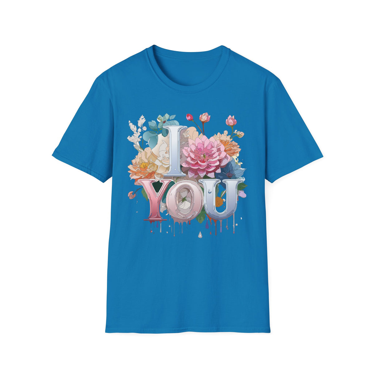 Floral "I Love You" Tee | Floral Lettering T-Shirt