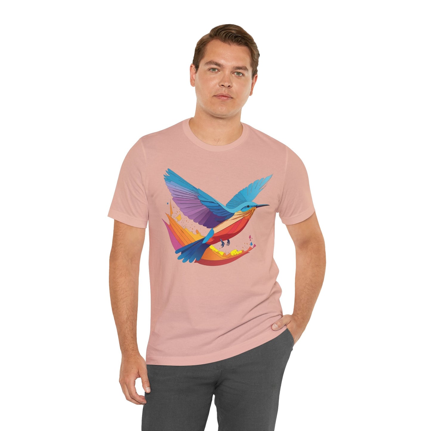 Unisex Animal Shirt Art Design Tee With Wild Animals Print Soft Comfortable Short Sleeve Tee