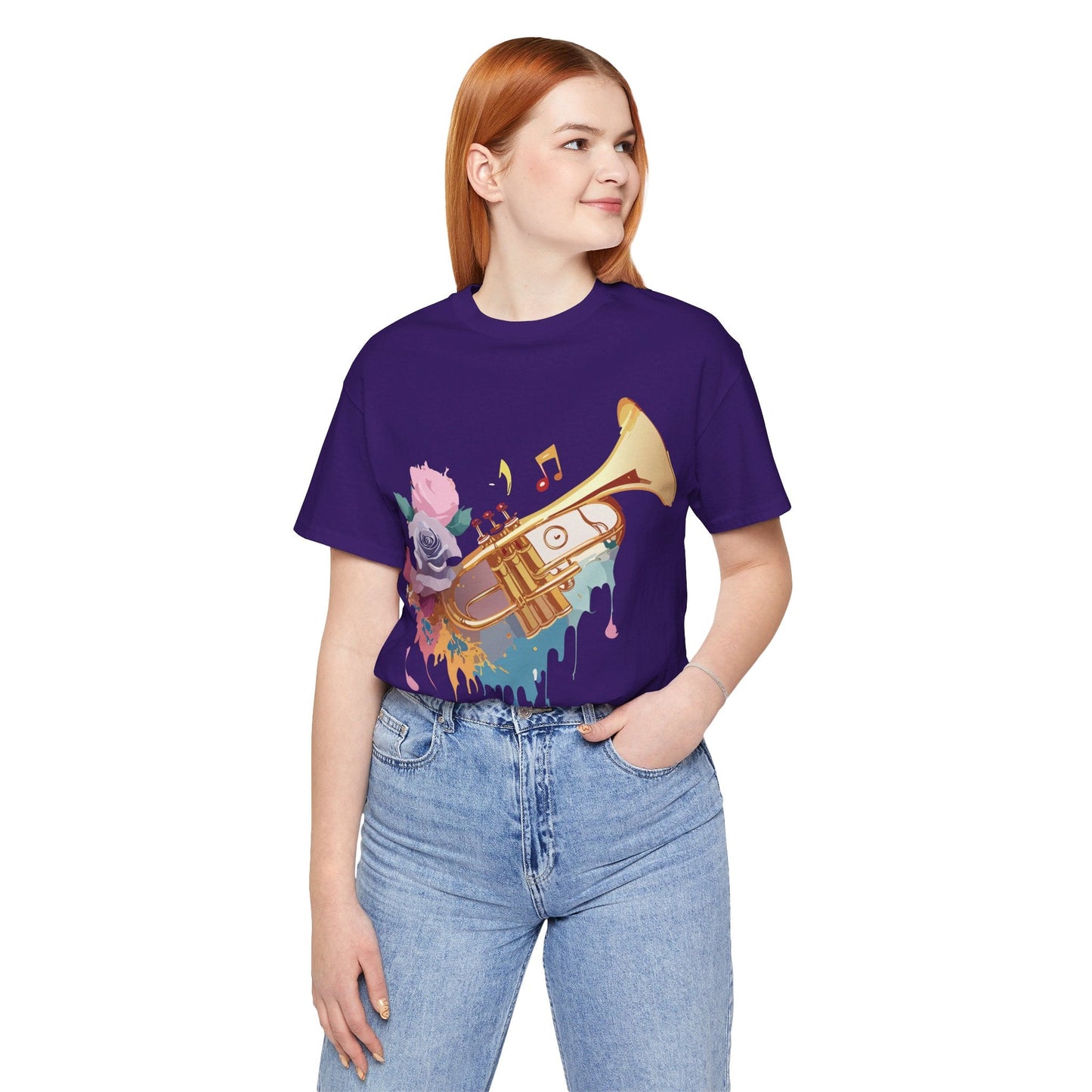 Music Graphic Unisex 100 Cotton Vintage Art with Musical Elements Tee 130