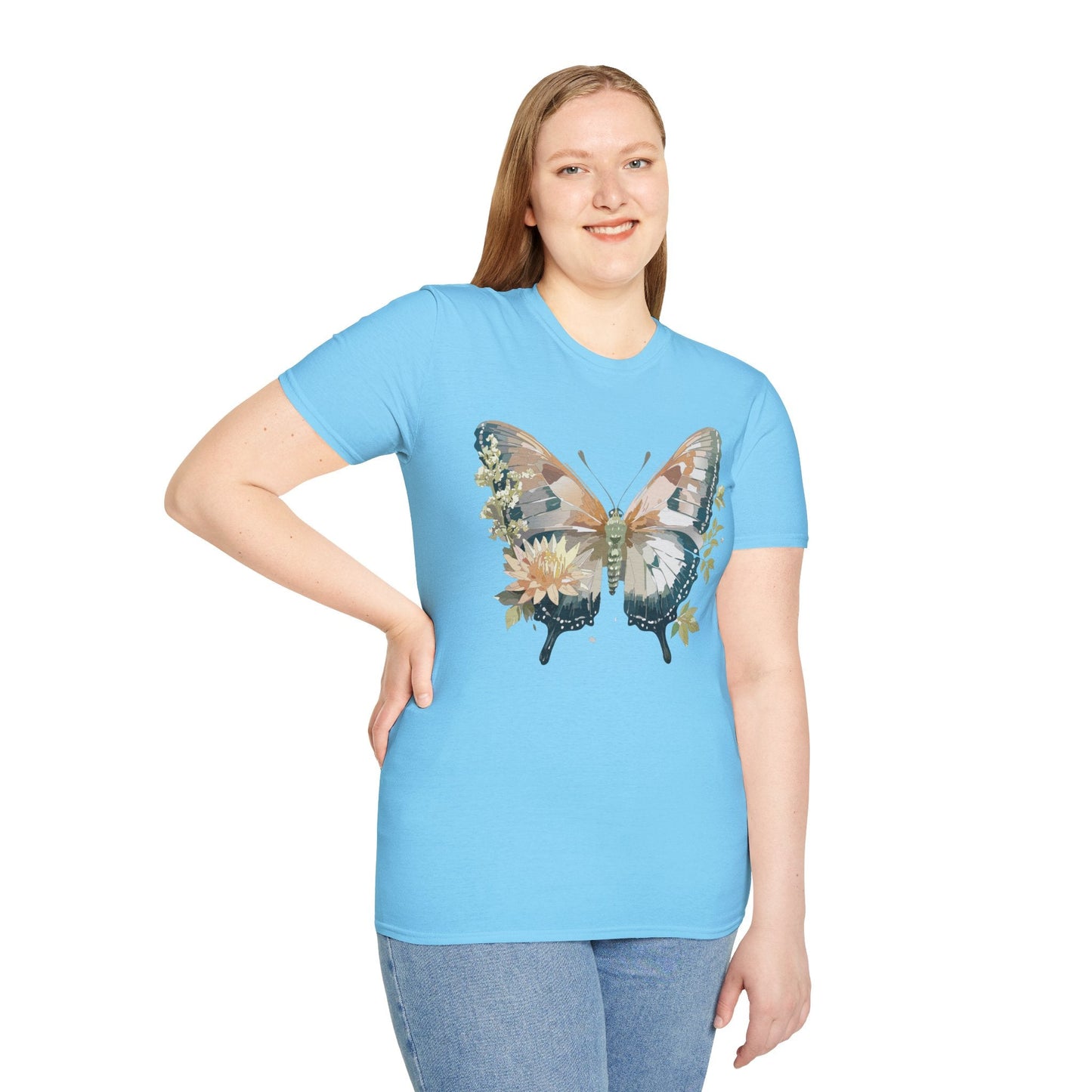 Unisex Butterfly Shirt Monarch Butterfly Tee Softstyle Gildan 64000 100 Cotton Breathable