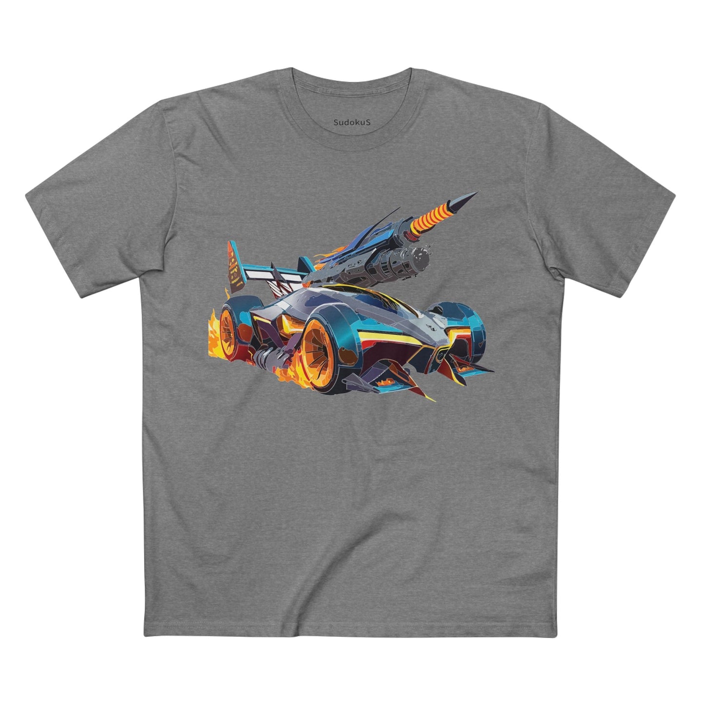 Car Graphic Unisex 100 Cotton Staple Tee 5