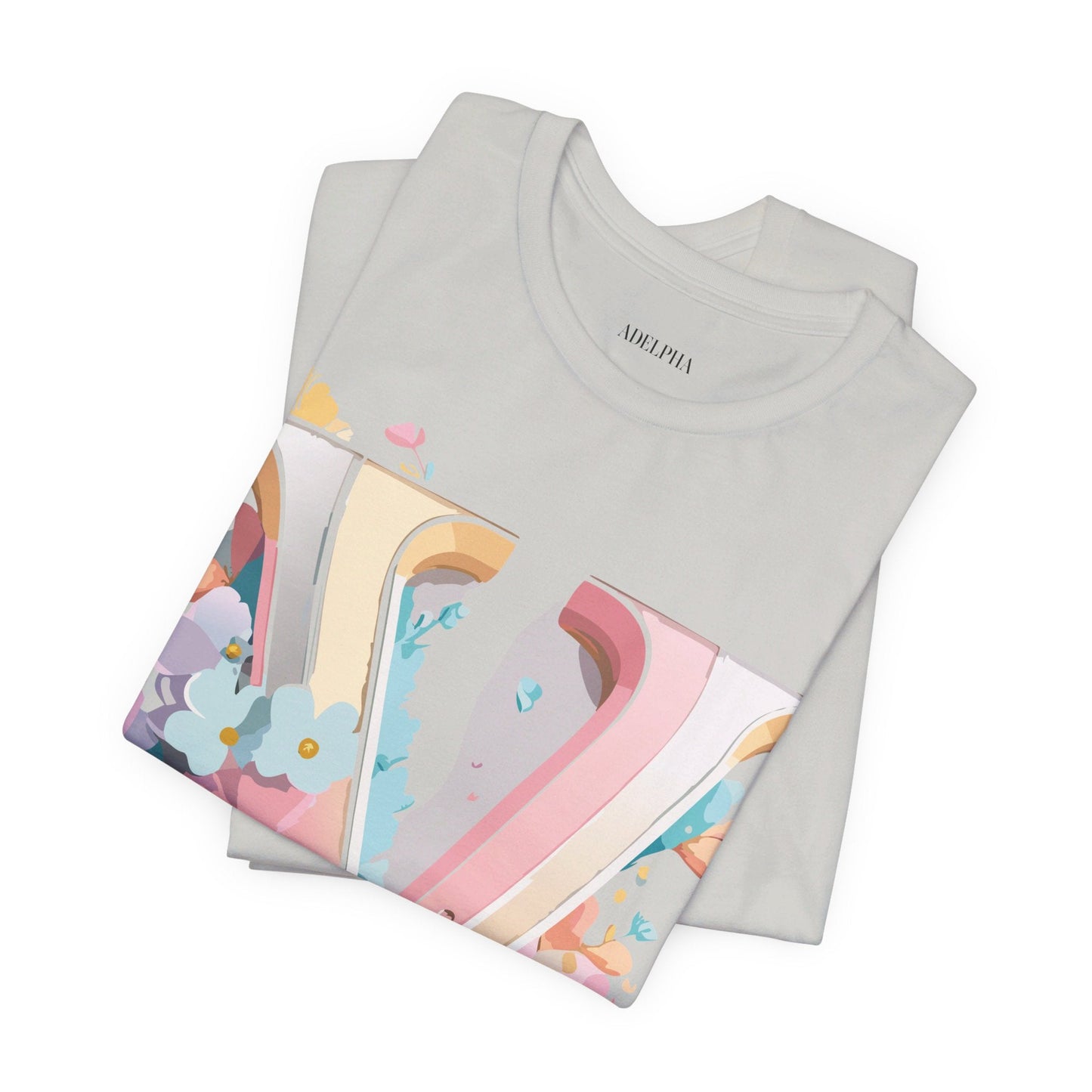 Adelpha Letter V Shirt Graphic Tee Unisex Jersey Short Sleeve Vintage Inspired Design