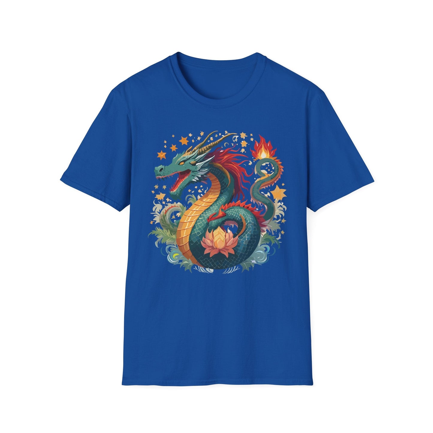 Dragon Graphic Unisex 100 Cotton Tee with Animal Artwork Design 1