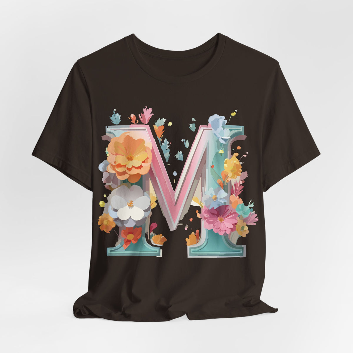 Letter M Graphic Unisex Cotton Bella+Canvas Tee with Art Letter Design