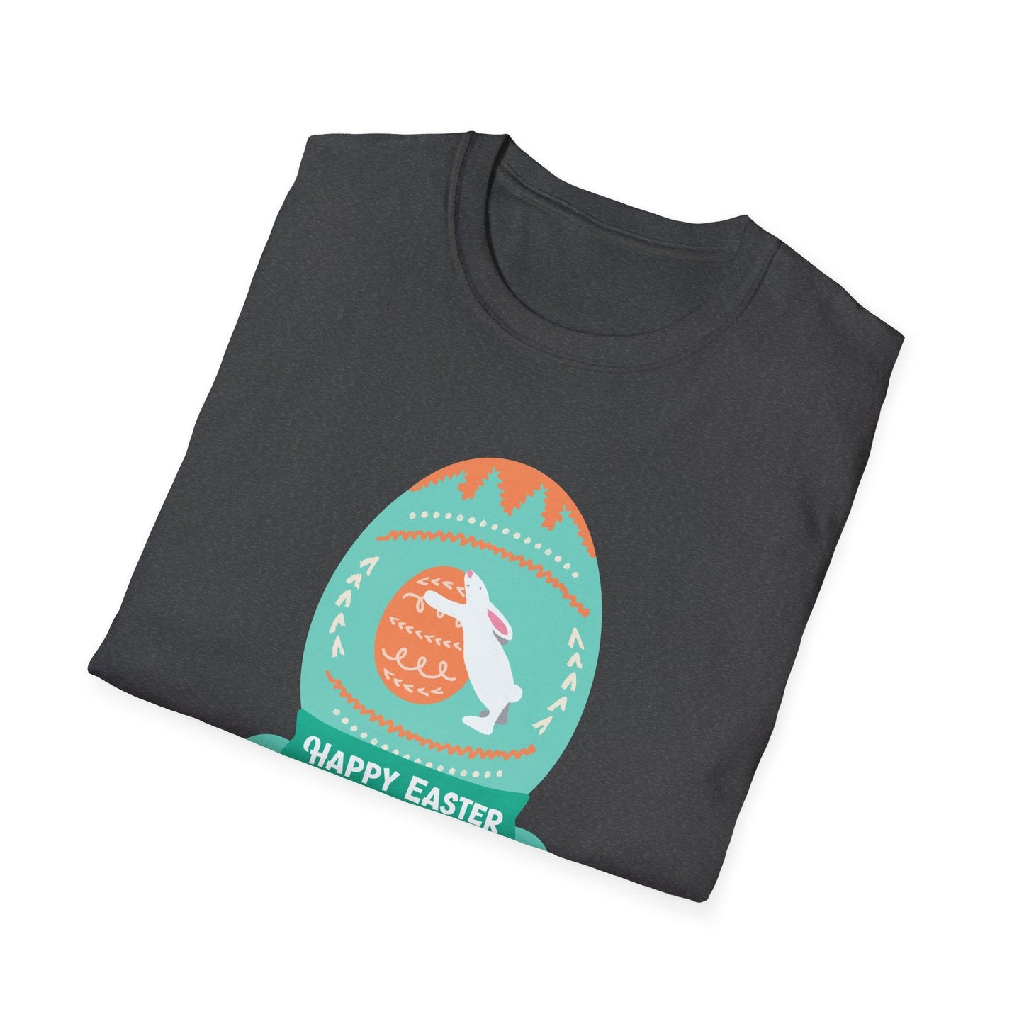 Easter Egg T Shirt Unisex Softstyle Tee With Easter Signature Design 100 Percent Ring Spun Cotton