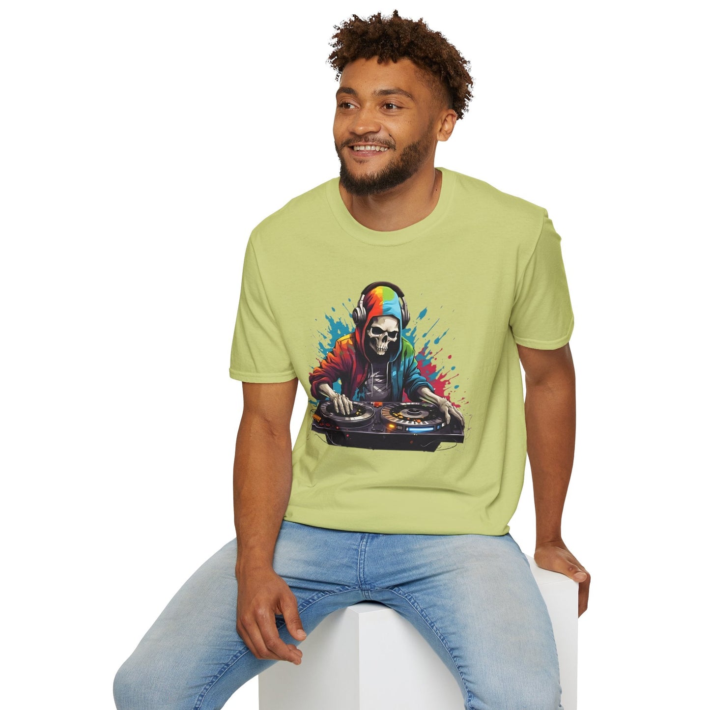 Skull T Shirt Unisex Skeleton Tee 100 Cotton Softstyle Gildan 64000 Graphic Tee Artwork