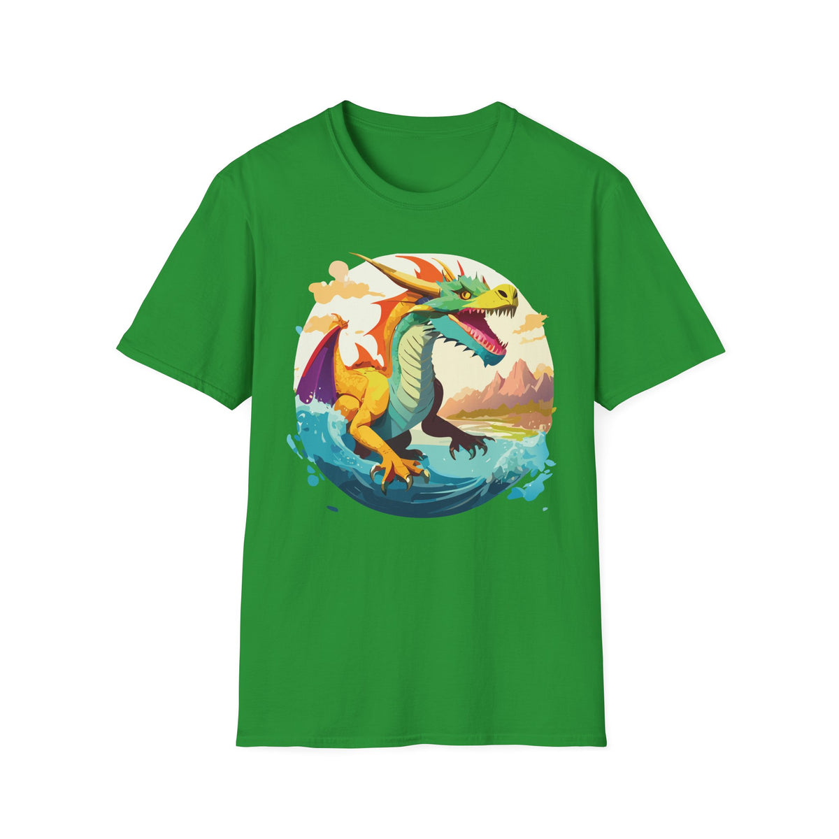 Dragon Graphic Tee Gildan Unisex 100 Cotton Tee Shirt with Animals m13