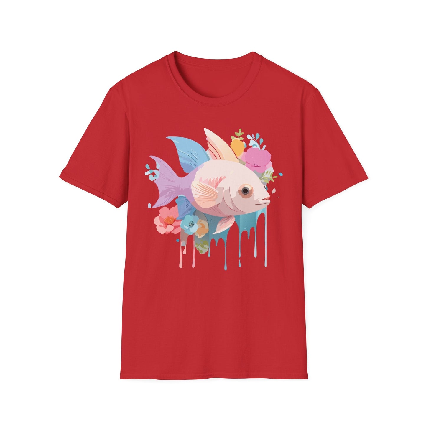 Fish Art Design Shirt, T Shirt with Fish, Graphic Shirt, Tee Shirt with Graphic Design, Shirt with Fish Graphic Art