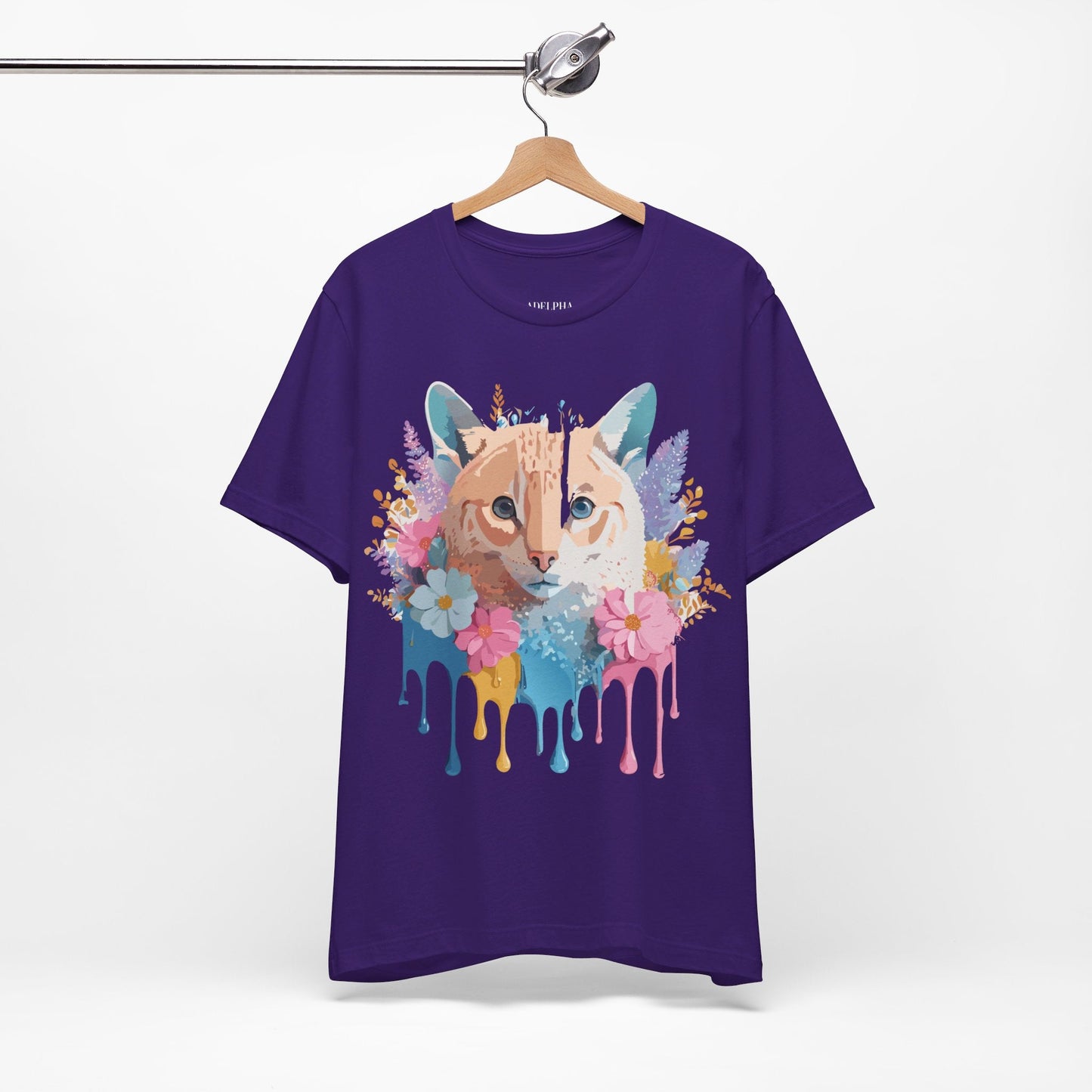 Cat Graphic Tee Unisex Vintage Art Design Adelpha Premium Comfort