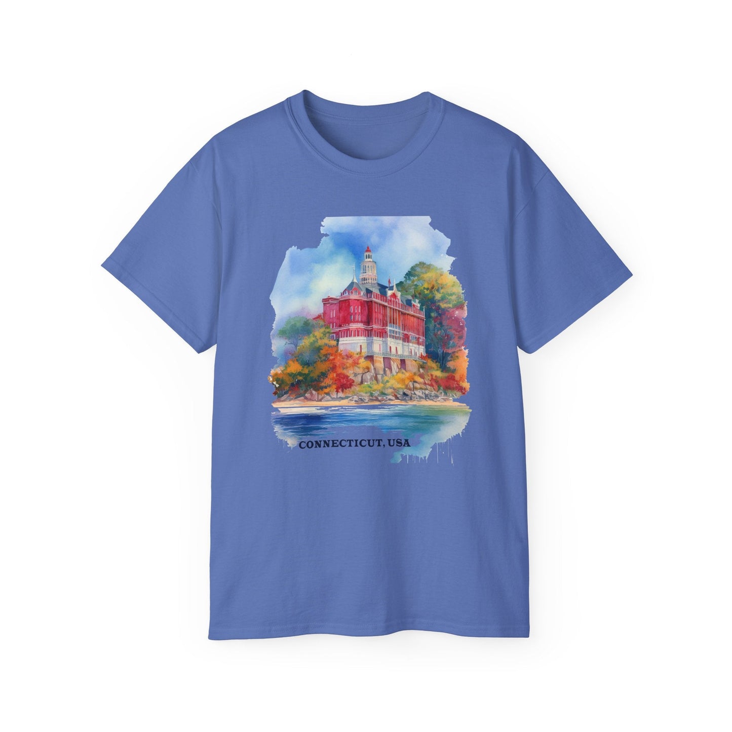 Connecticut Graphic Unisex Cotton T‑Shirt 2