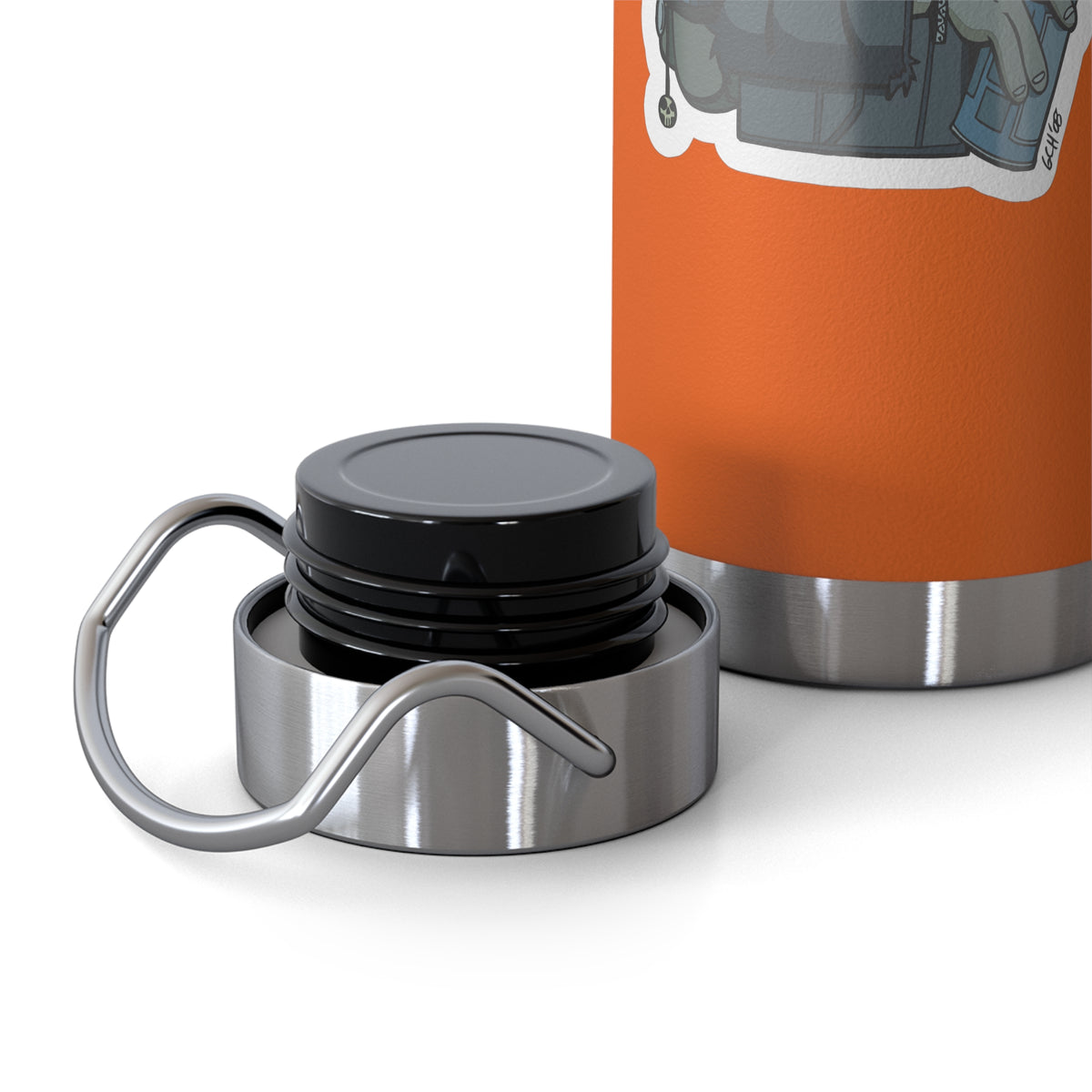 22oz Copper Insulated Water Bottle with Cartoon Design - CV67