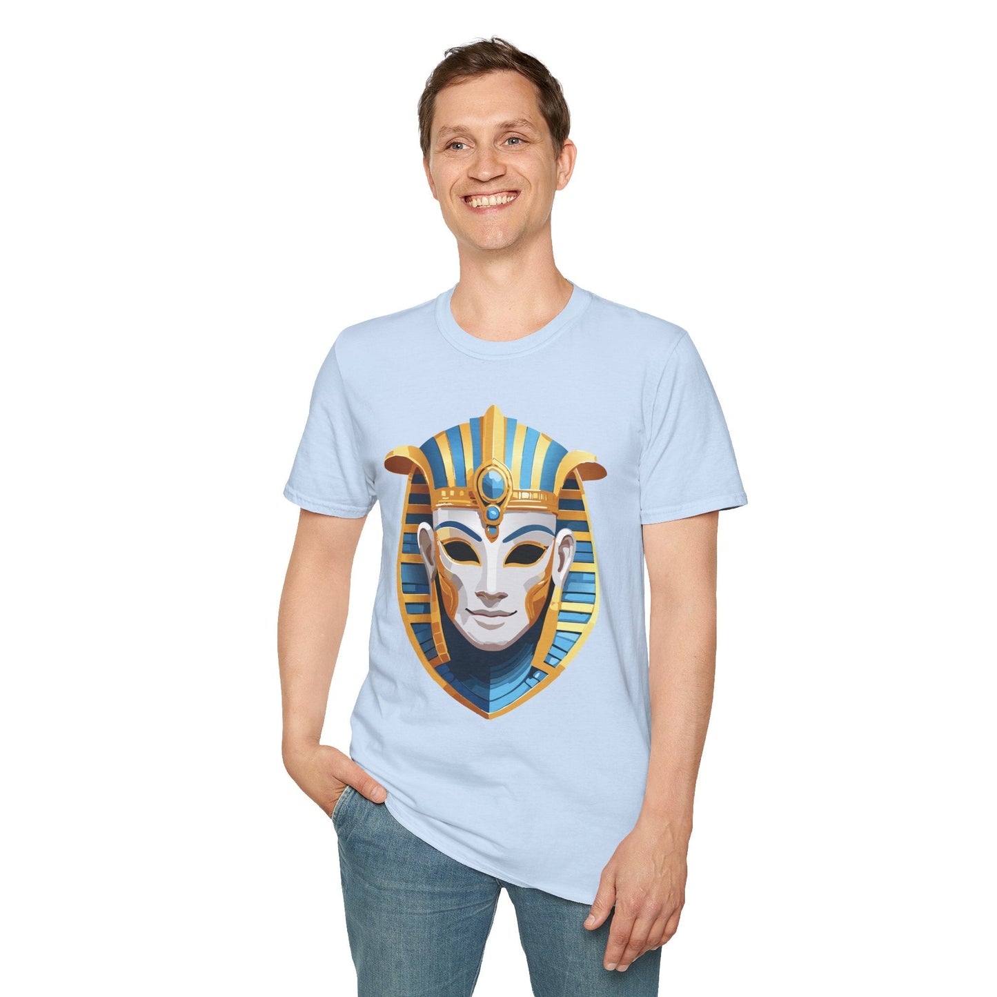 Mask Tee Shirt Unisex Gildan Softstyle 64000 Cotton Tee With Masquerade Design Artwork