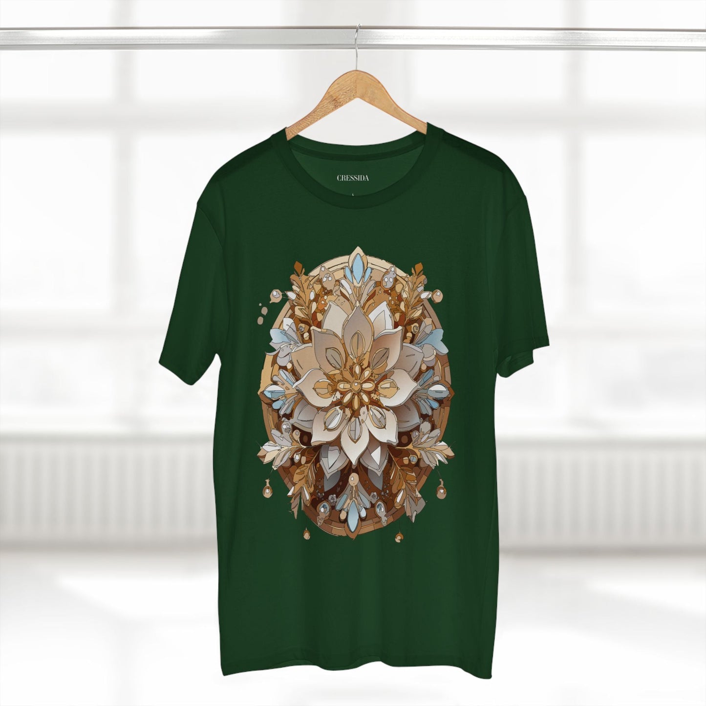 Floral Graphic T-Shirt Unisex 100 Cotton Art Design with Antique Flowers Tee 19