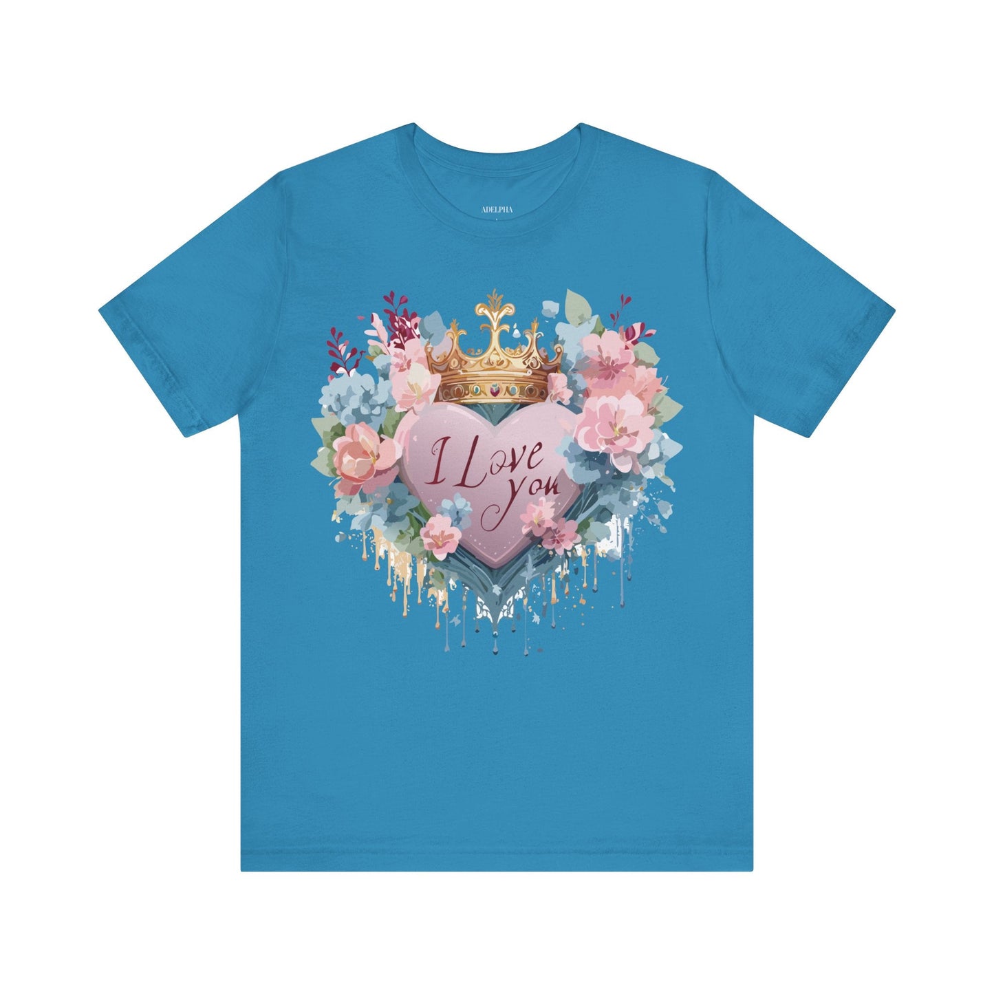 Valentine Graphic Tee Unisex Short Sleeve Jersey Shirt Adelpha Vintage Art Design