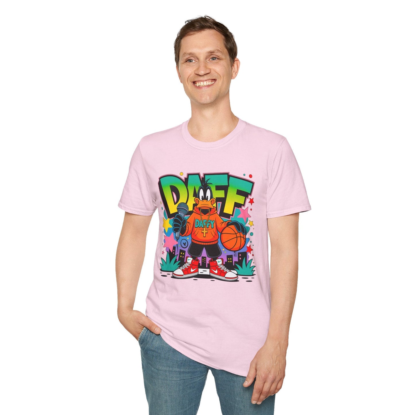 Unisex Cartoon T Shirt With Animation Design Funny Animals Tee Gildan Softstyle 64000