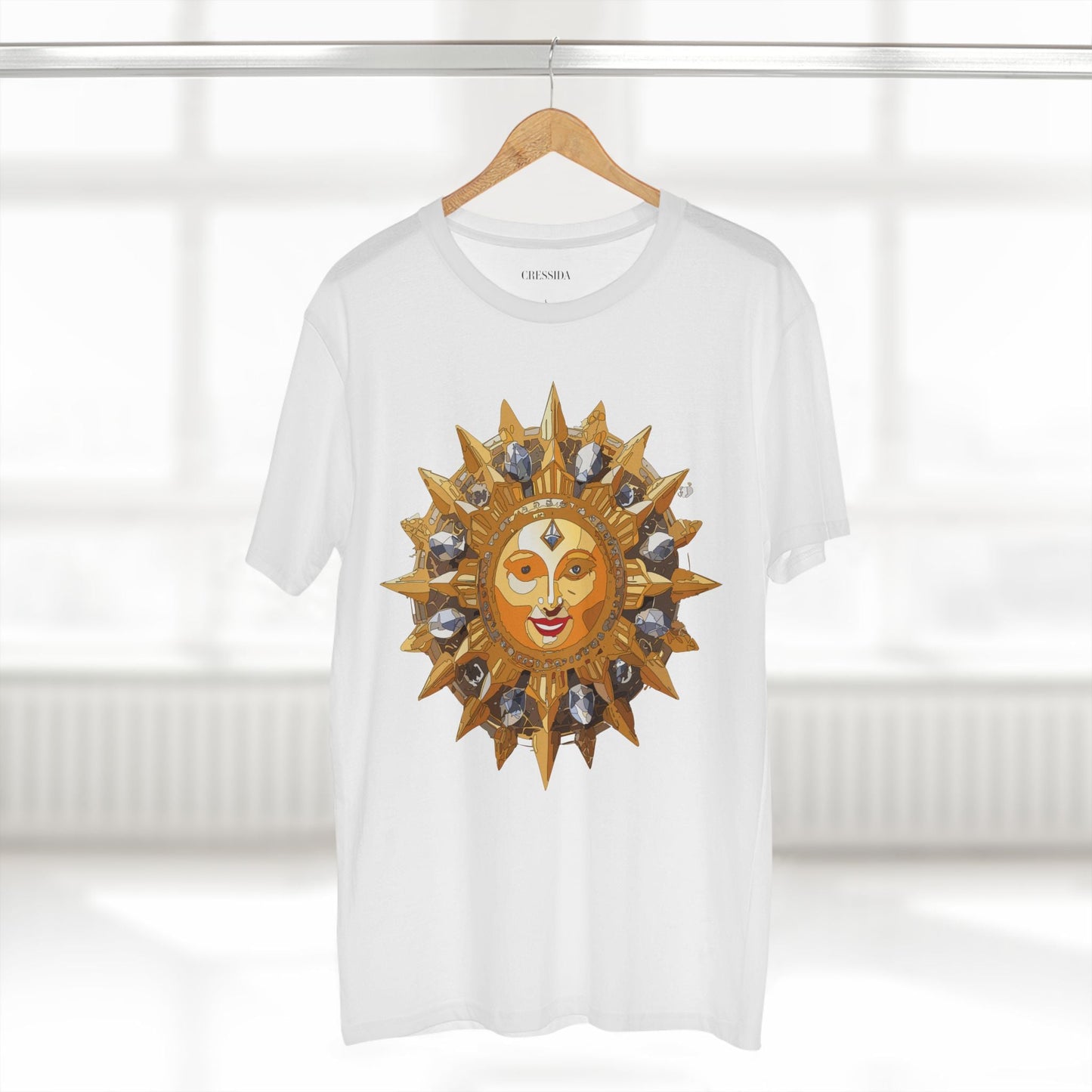 Gold Sun Graphic Unisex 100 Cotton T-Shirt with Golden Art Design 13