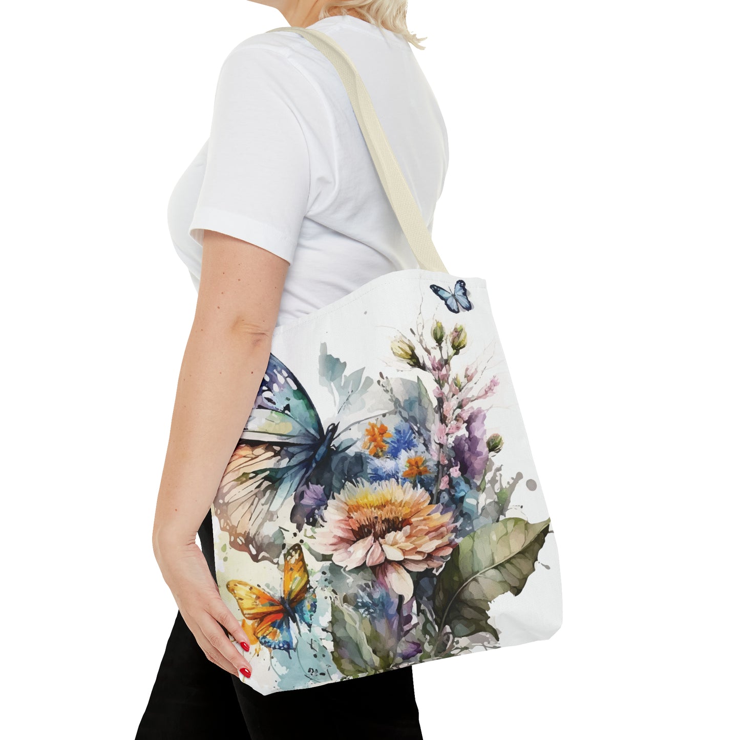 Canvas Bag with Butterfly Prints