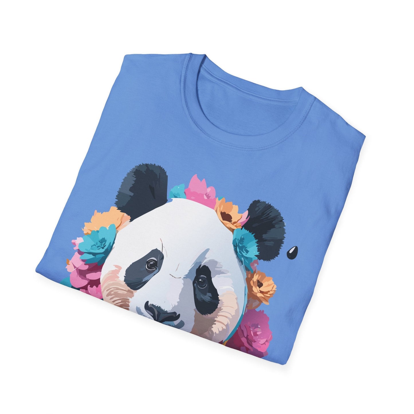 Unisex Panda Shirt Softstyle Cotton Tee For Everyday Wear With Cute Animal Print