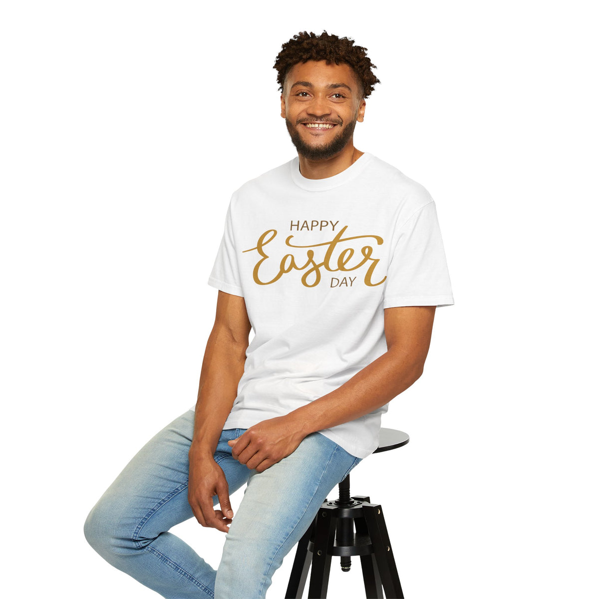 Happy Easter Day T-Shirt, Tee Shirt with Easter Signature, T Shirt with Easter Prints, Tee Shirt with Easter Design