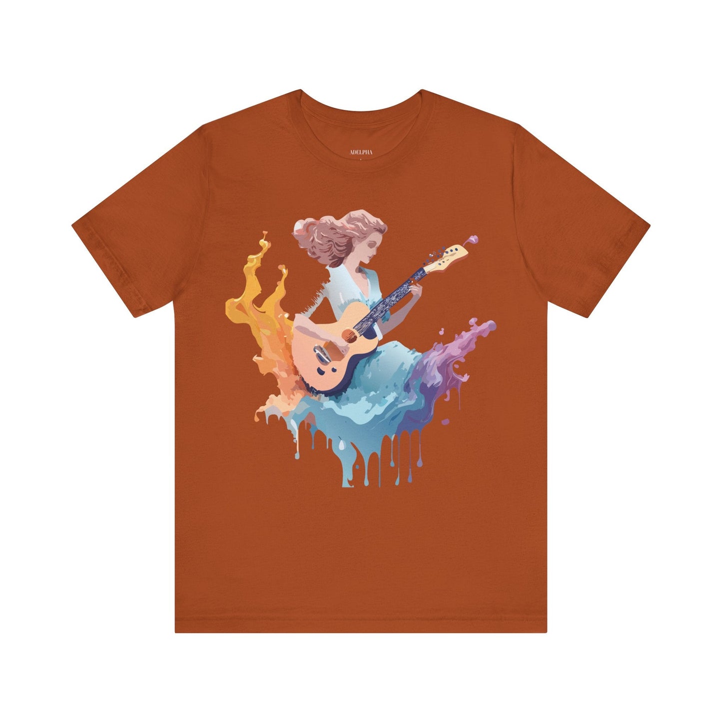 Adelpha Music Graphic Tee Unisex Vintage Inspired Art Design Short Sleeve T Shirt