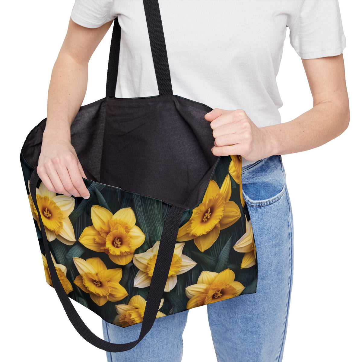 Floral Print Poly Canvas Weekender Bag 5