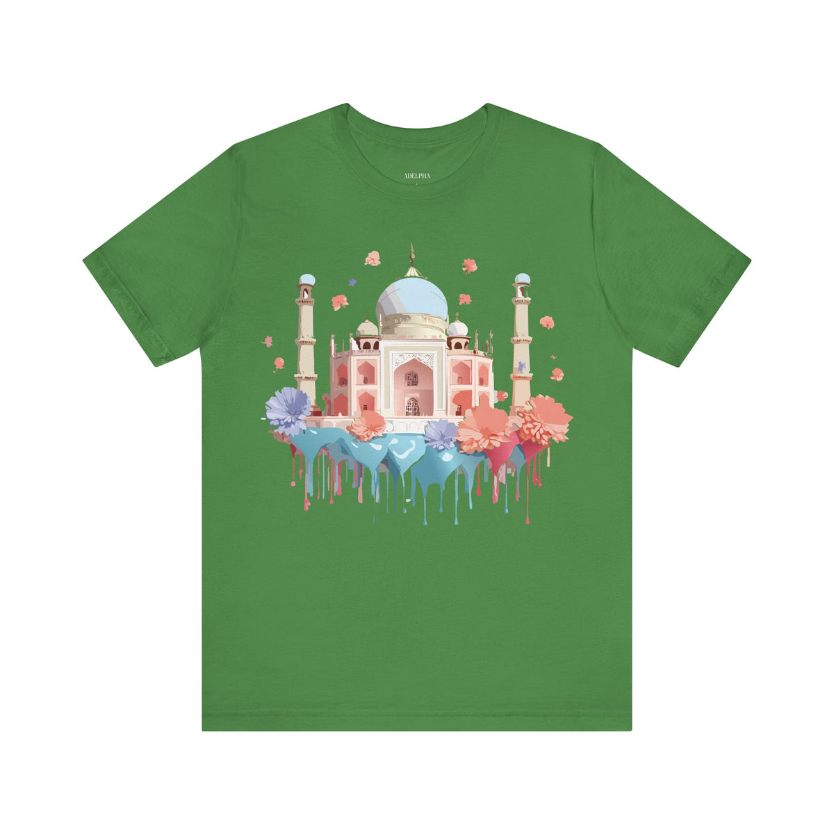 Graphic Unisex Cotton Bella+Canvas Tee Shirt with Taj Mahal