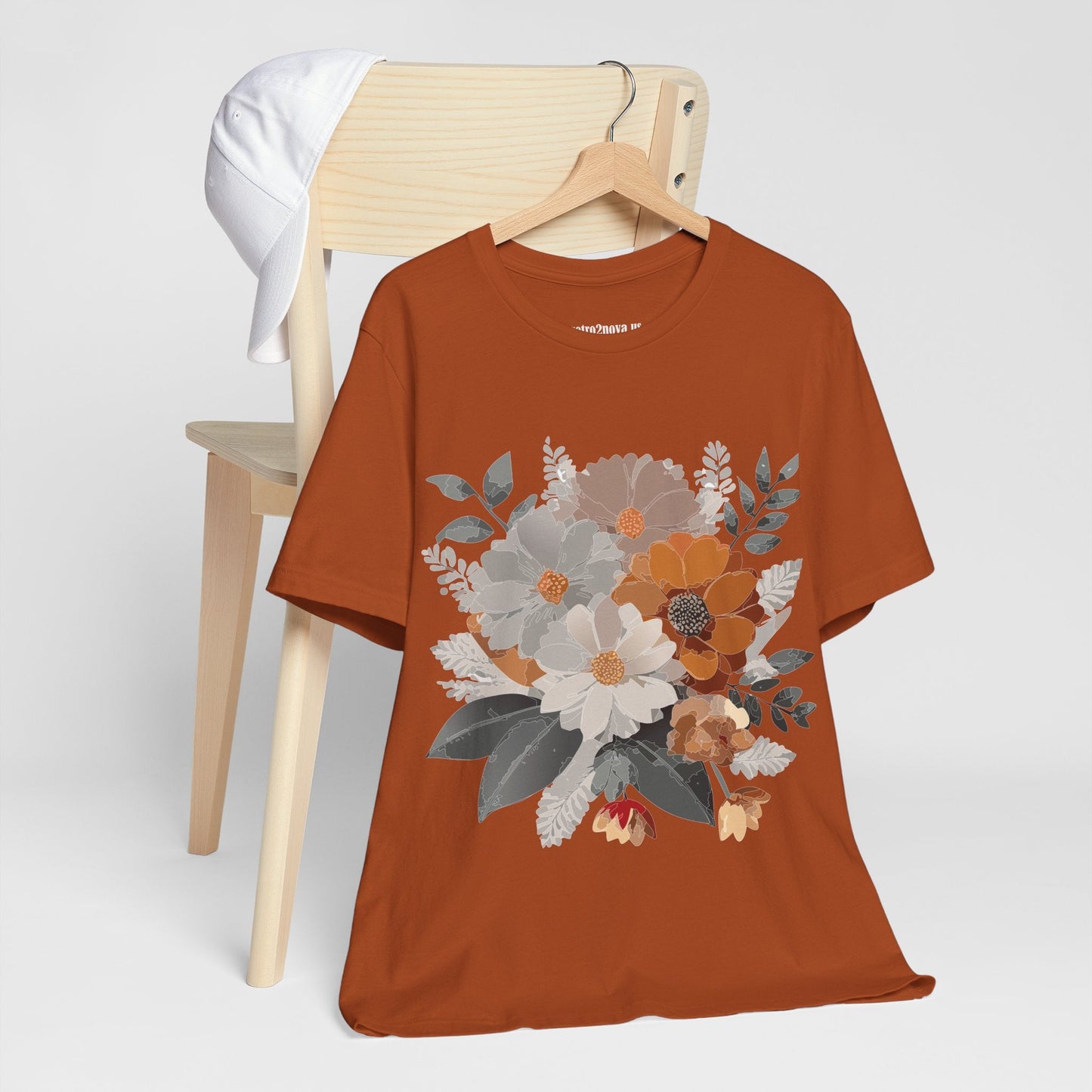 Flowers Shirt Floral Shirt Unisex Tee Lightweight Jersey Short Sleeve Floral Print Free Shipping