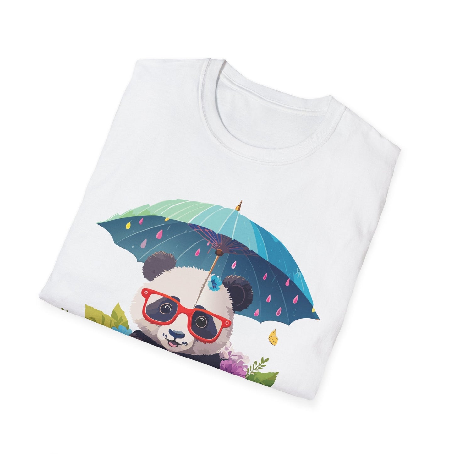 Panda Shirt Unisex Tee 100 Percent Ring Spun Cotton Softstyle Gildan 64000 Animal Print