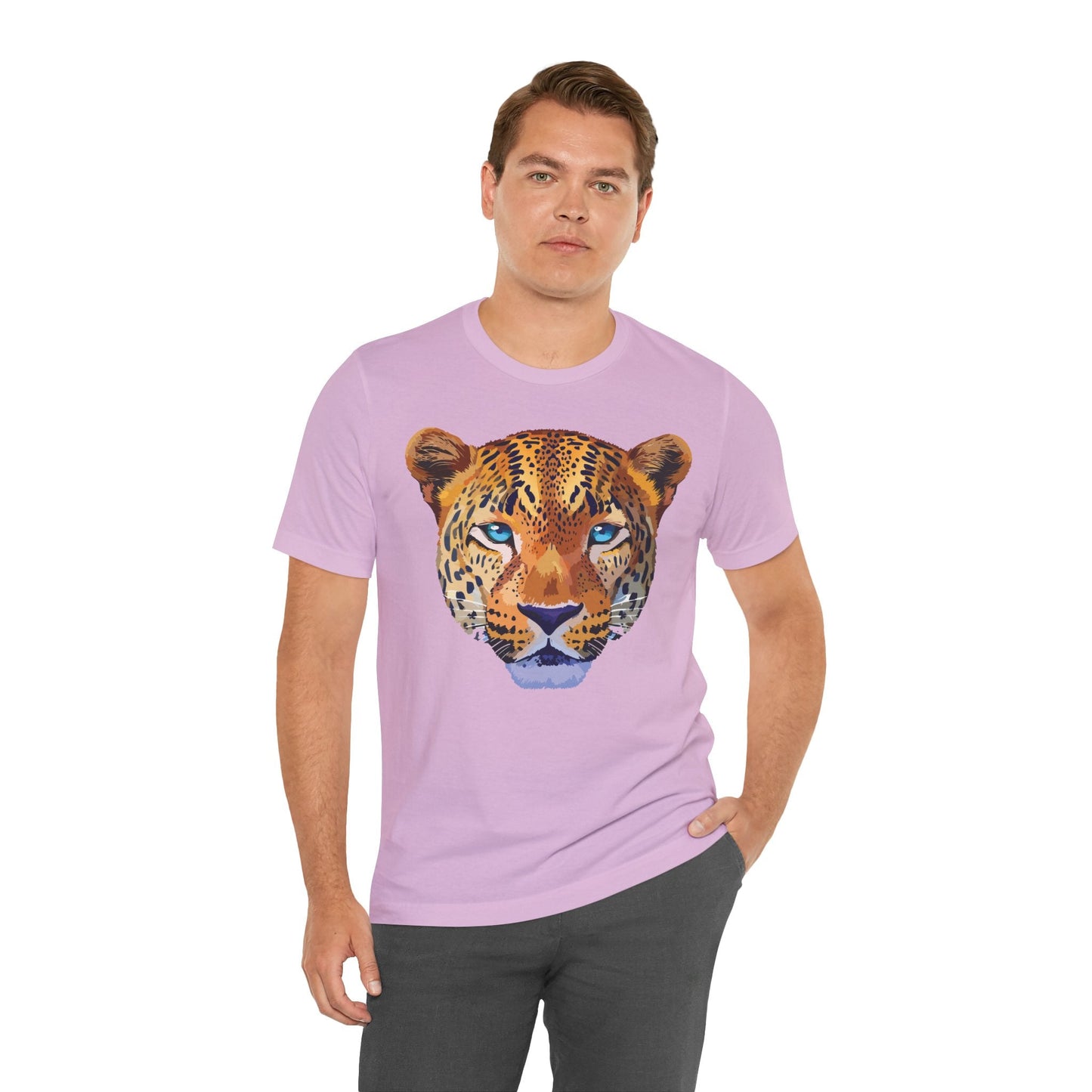 Unisex Animal Print Tee Shirt With Art Design Wild Animals Graphic Tee For Everyday Wear