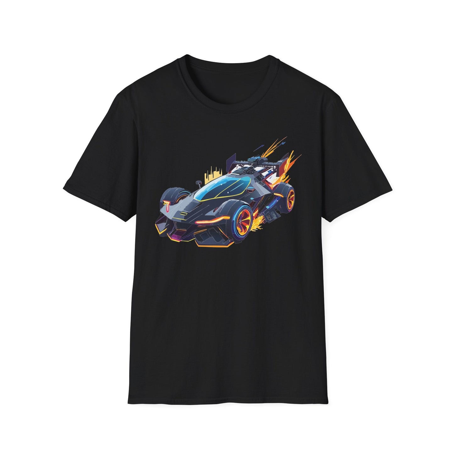 Unisex Car T Shirt With Cars Design Hot Wheels Graphic Tee Gildan Softstyle 64000