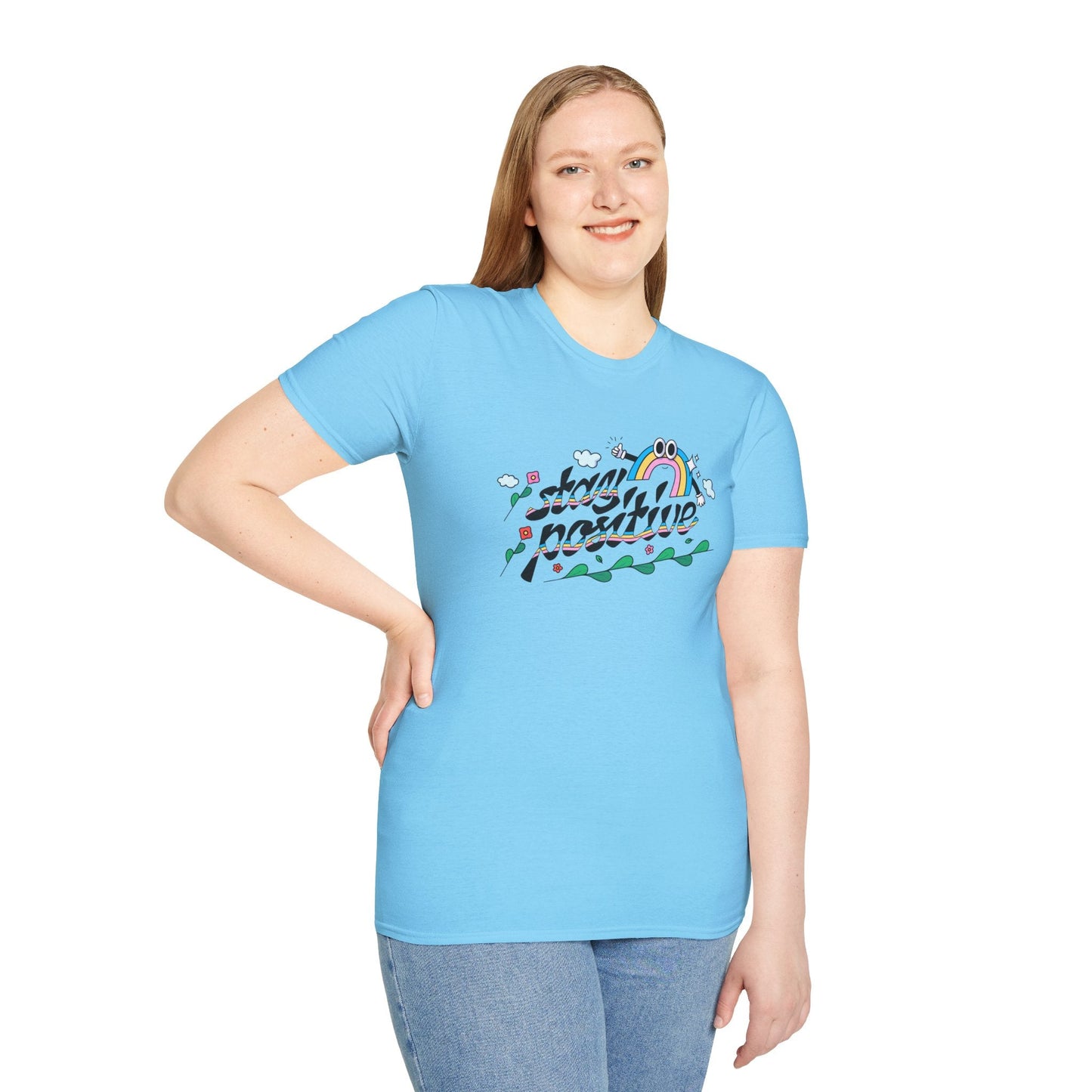 Positive Slogan T Shirts Unisex Softstyle Tee With Positive Words And Good Quotes Gildan 64000