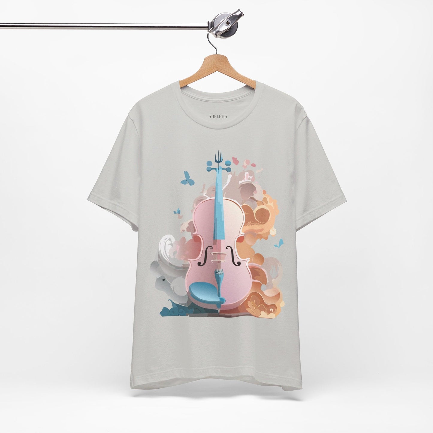 Music Graphic Unisex 100 Cotton Vintage Art with Musical Elements Tee 7