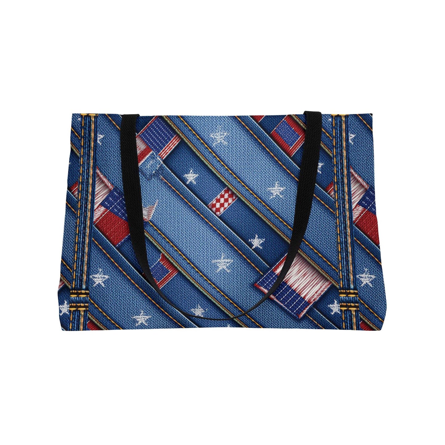 4th of July Denim Color Imitation Print Unisex  Yoga Bag  Spun Poly 24x13 Canvas Bag 69