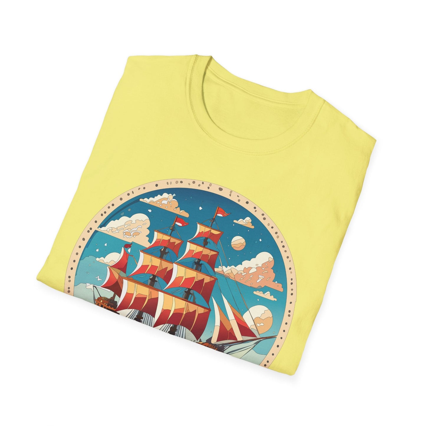 Unisex Ship T Shirts Frigate T Shirts Vessel Tee Shirt Gildan Softstyle 64000 Premium Cotton