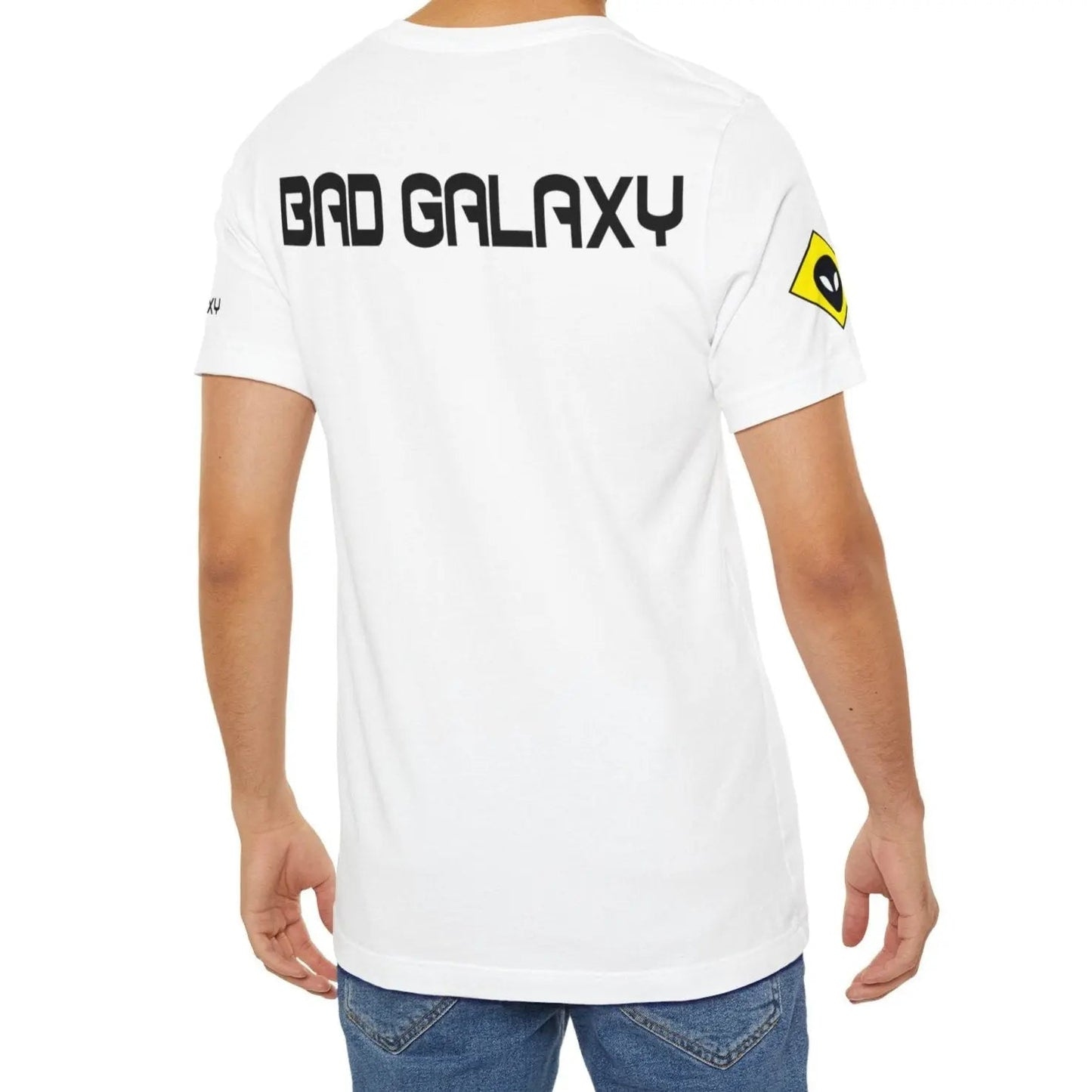 Bad Galaxy Tee Shirt With Alien 100 Percent Cotton Made In USA Eco Friendly Inks