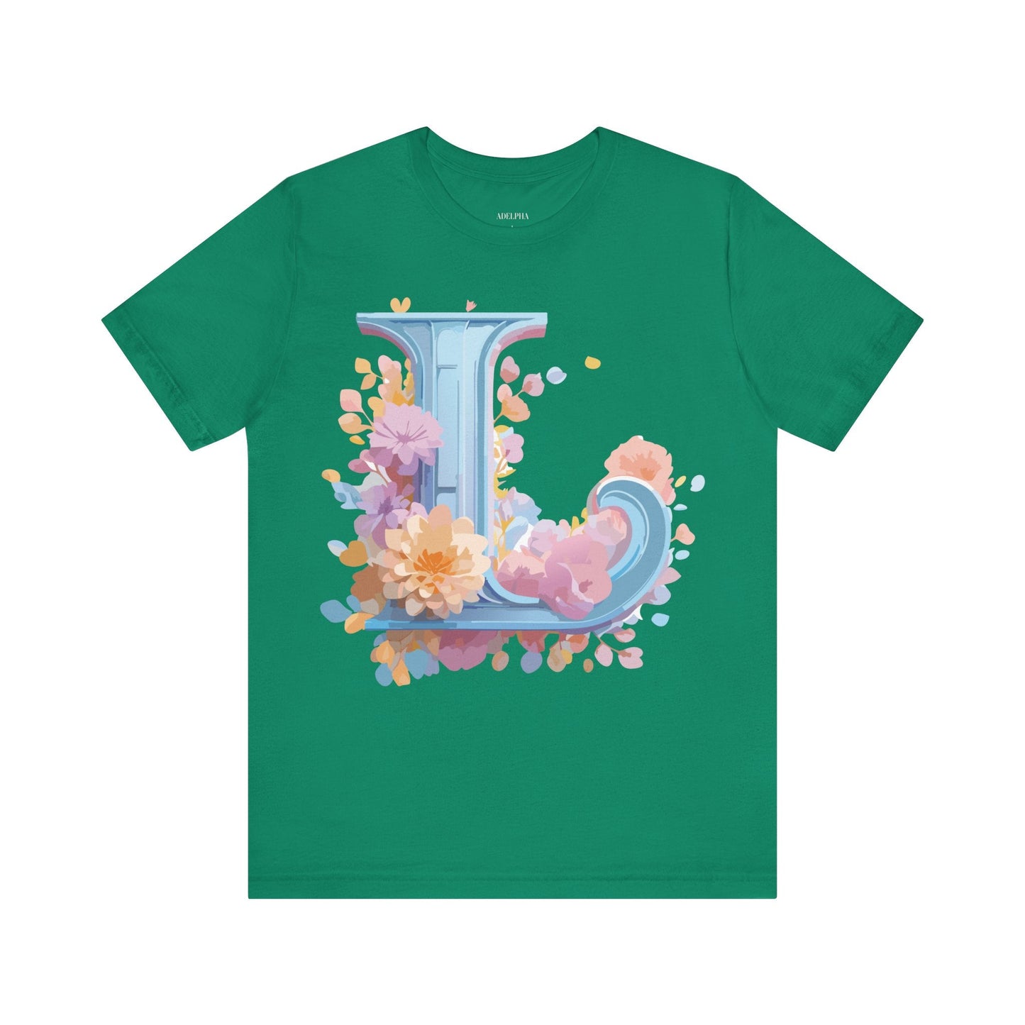 Unisex Letter L Graphic Tee Vintage Inspired Artwork Adelpha Short Sleeve Shirt Premium
