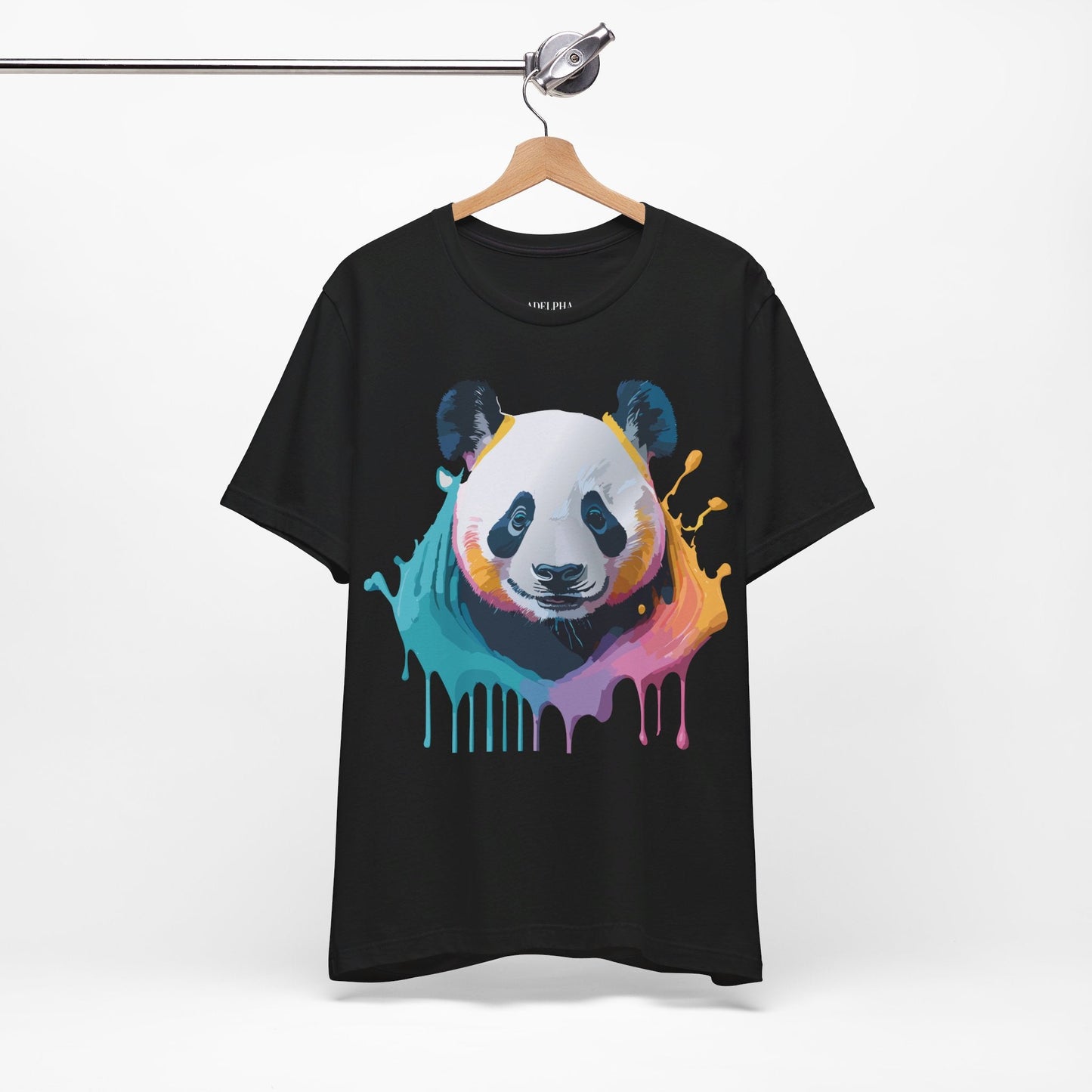 Panda Graphic T Shirt Unisex Jersey Short Sleeve Vintage Inspired Art Tee by Adelpha