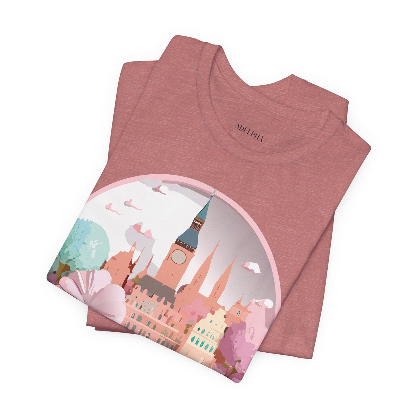 Prague Tourist Shirt Unisex Graphic Tee Featuring Vintage Inspired Art By Adelpha