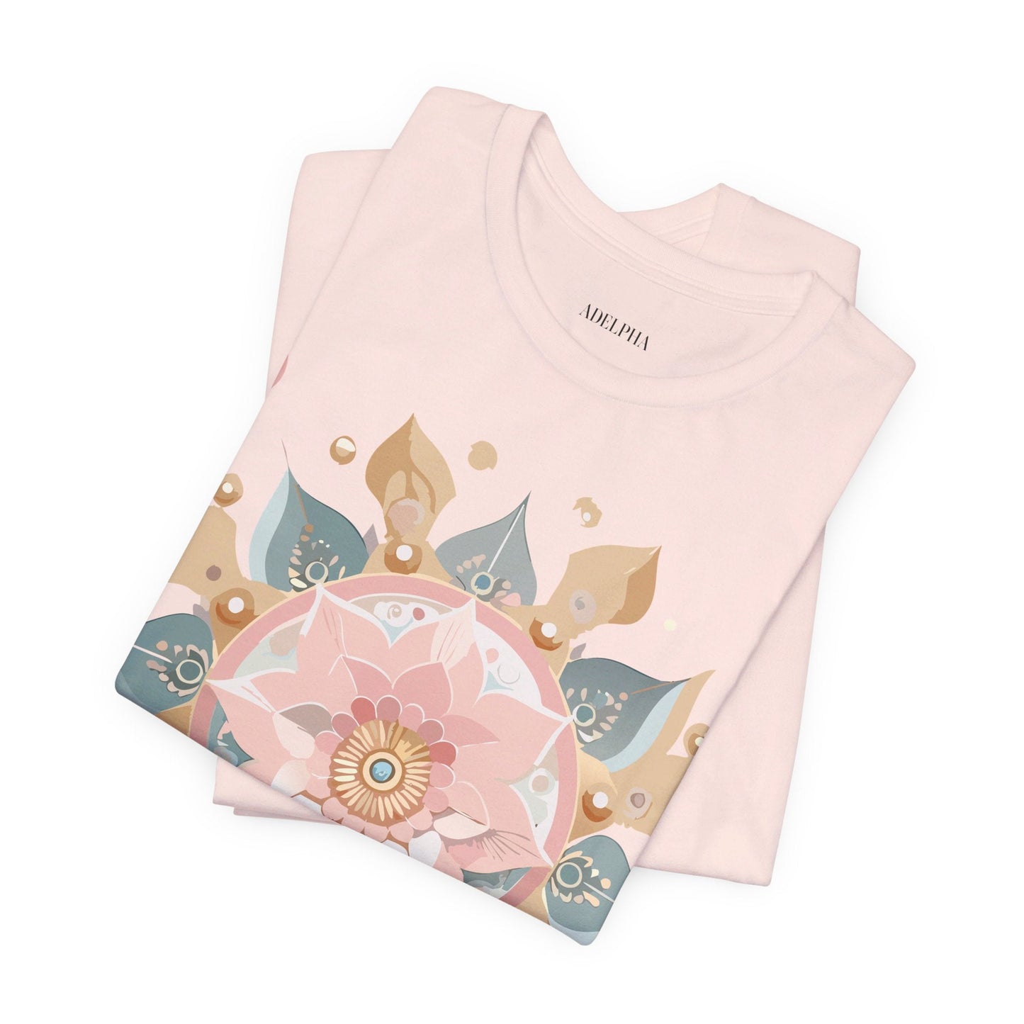 Mandala Shirt Unisex Graphic Tee By Adelpha With Vintage Inspired Artwork Short Sleeve Jersey
