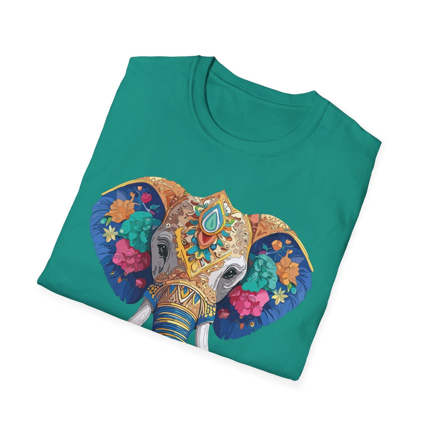Elephant T Shirt Unisex Gildan Softstyle 64000 100 Percent Cotton Graphic Animal Tee